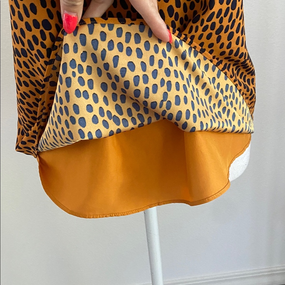 J. Crew leopard print cami tank top scalloped cami golden yellow contemporary 4 - Picture 4 of 16